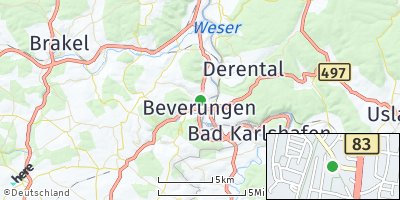 Google Map of Beverungen