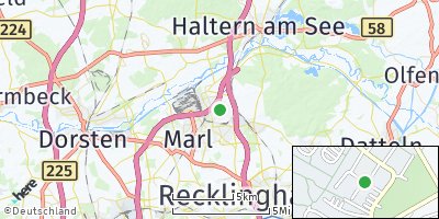 Google Map of Hamm bei Marl