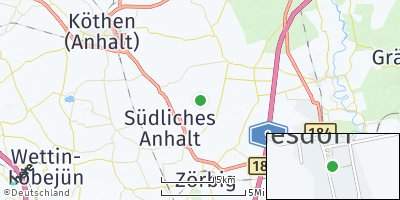 Google Map of Riesdorf bei Köthen