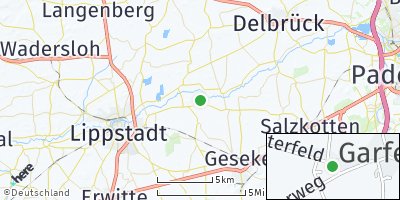 Google Map of Garfeln bei Lippstadt