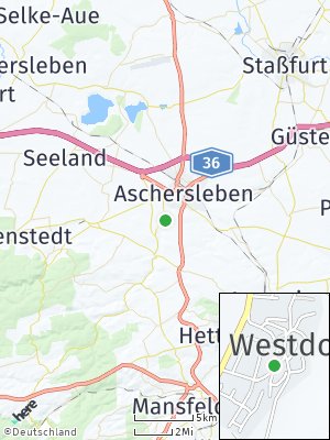 Here Map of Westdorf bei Aschersleben