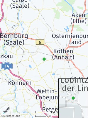 Here Map of Löbnitz an der Linde