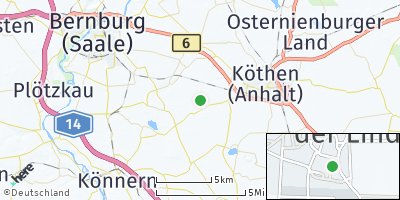 Google Map of Löbnitz an der Linde