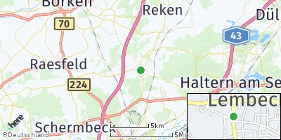 Google Map of Lembeck bei Dorsten