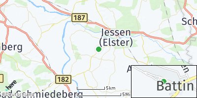 Google Map of Battin bei Jessen