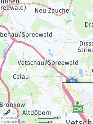 Here Map of Vetschau / Spreewald
