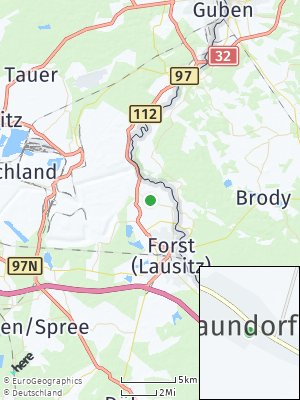 Here Map of Naundorf bei Forst