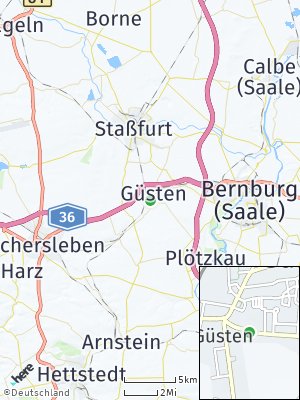 Here Map of Güsten