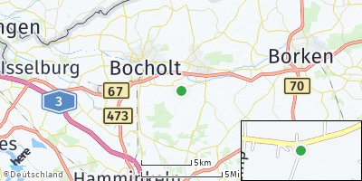 Google Map of Büngern bei Bocholt