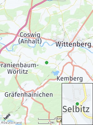 Here Map of Selbitz bei Bitterfeld