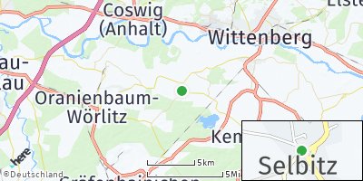Google Map of Selbitz bei Bitterfeld