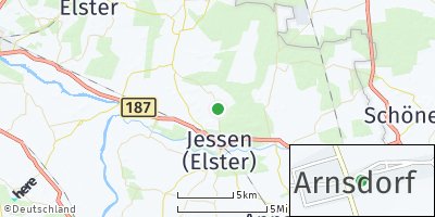 Google Map of Arnsdorf bei Jessen