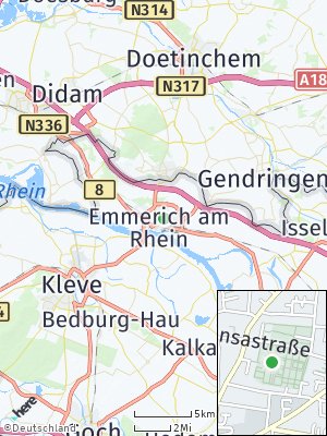 Here Map of Emmerich am Rhein