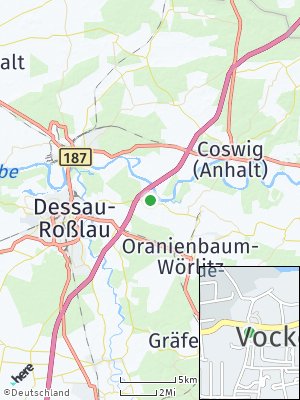 Here Map of Vockerode bei Dessau