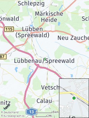 Here Map of Lübbenau / Spreewald