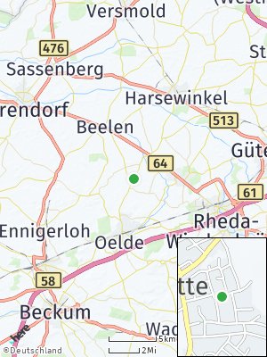 Here Map of Lette bei Oelde