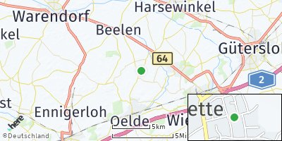 Google Map of Lette bei Oelde