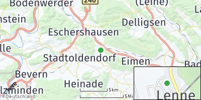 Google Map of Lenne am Solling