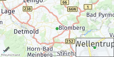 Google Map of Wellentrup über Detmold