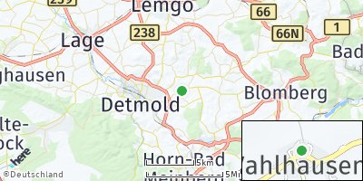 Google Map of Vahlhausen bei Detmold