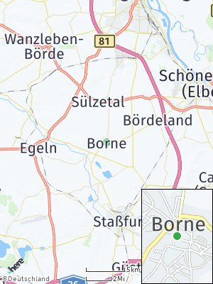 Here Map of Borne bei Staßfurt