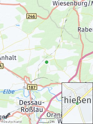 Here Map of Thießen bei Dessau