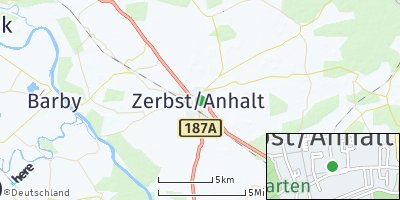 Google Map of Zerbst/Anhalt