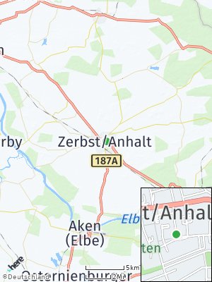 Here Map of Zerbst/Anhalt