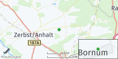 Google Map of Bornum bei Zerbst
