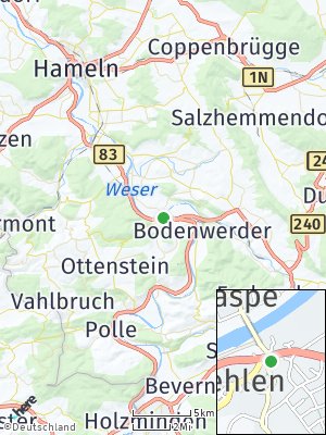 Here Map of Hehlen bei Holzminden