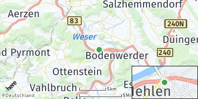 Google Map of Hehlen bei Holzminden