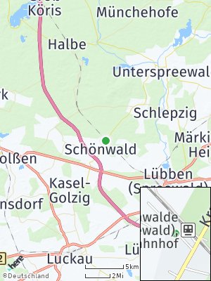 Here Map of Schönwald bei Lübben