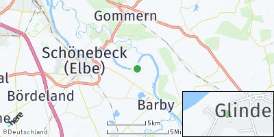 Google Map of Glinde bei Schönebeck