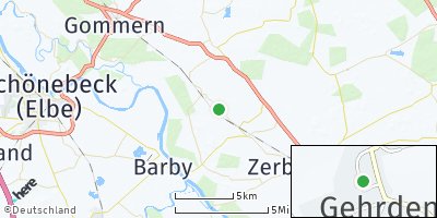 Google Map of Gehrden bei Zerbst