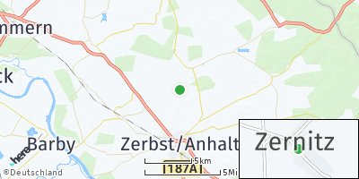 Google Map of Zernitz bei Zerbst