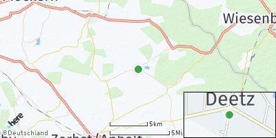 Google Map of Deetz bei Zerbst