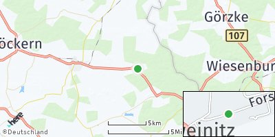 Google Map of Schweinitz bei Zerbst