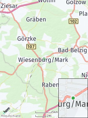 Here Map of Wiesenburg / Mark