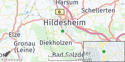 Google Map of Ochtersum über Hildesheim