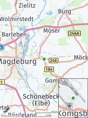 Here Map of Königsborn bei Magdeburg