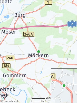 Here Map of Möckern bei Burg