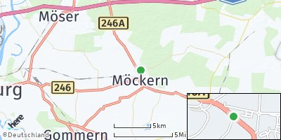 Google Map of Möckern bei Burg