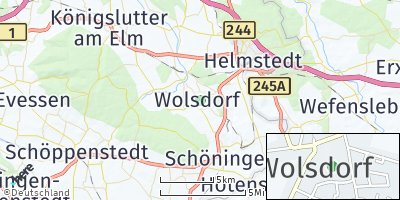 Google Map of Gemeinde Wolsdorf