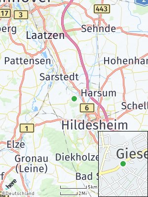 Here Map of Giesen bei Hildesheim