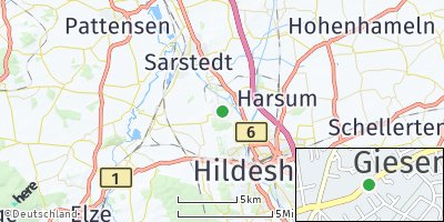 Google Map of Giesen bei Hildesheim