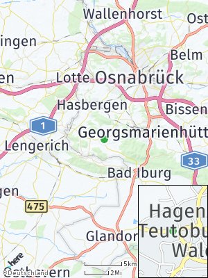 Here Map of Hagen am Teutoburger Wald