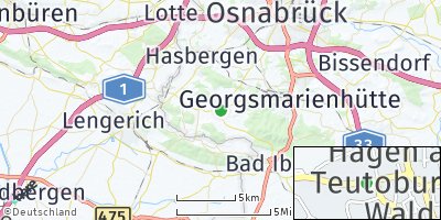 Google Map of Hagen am Teutoburger Wald