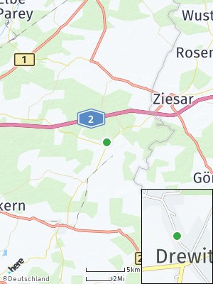Here Map of Drewitz bei Burg