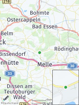 Here Map of Föckinghausen bei Melle