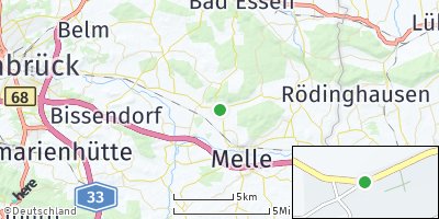 Google Map of Föckinghausen bei Melle